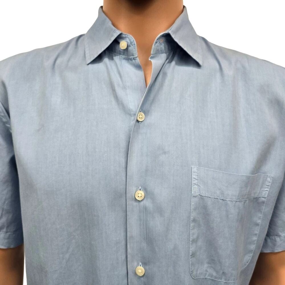 Peter Millar Seaside Washed Solid Sport Shirt Sil… - image 4